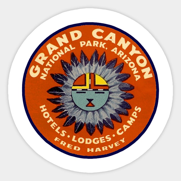 Vintage Grand Canyon National Park Logo Sticker by Naves